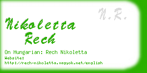 nikoletta rech business card